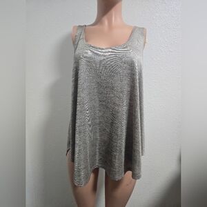 h.i.p. Metallic Silver Tank Top